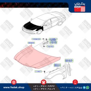 کاپوت (درب موتور) هیوندای سوناتا YF