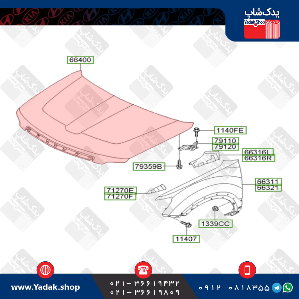 کاپوت (درب موتور) کیا موهاوی