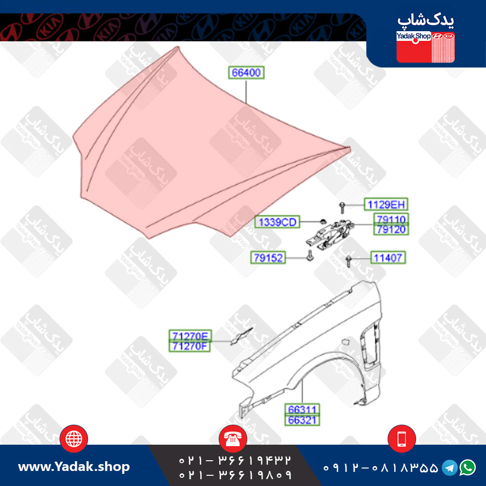 کاپوت (درب موتور) هیوندای کوپه Fx