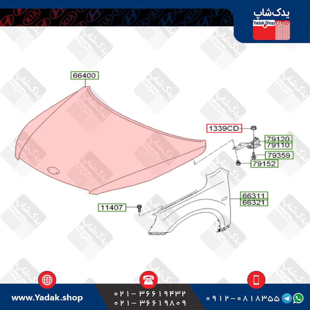 کاپوت (درب موتور) کیا کادنزا