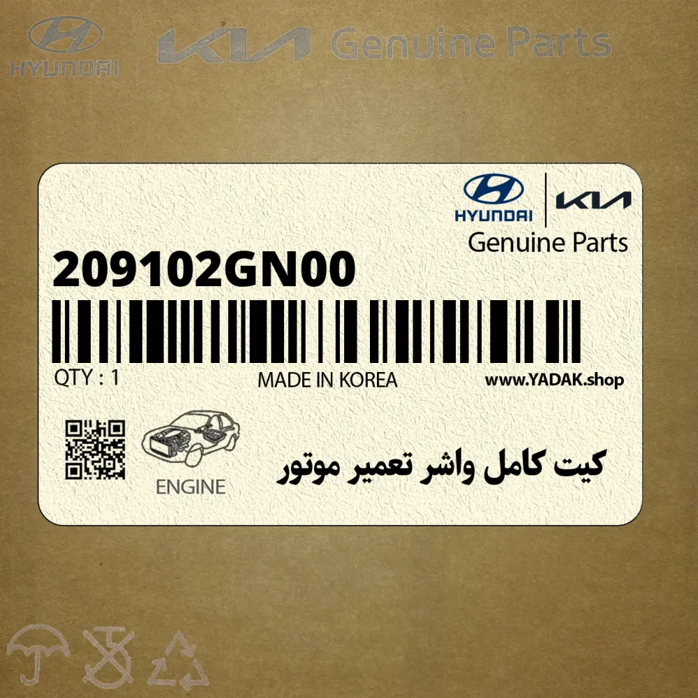 كيت كامل واشر تعمير موتور (209102GN00) کیا