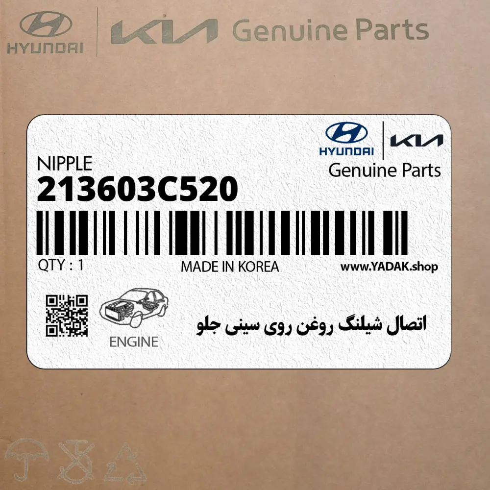 اتصال شيلنگ روغن روي سيني جلو (213603C520) کیا