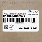 اهرم باز كننده در موتور (8118034000WK) کیا