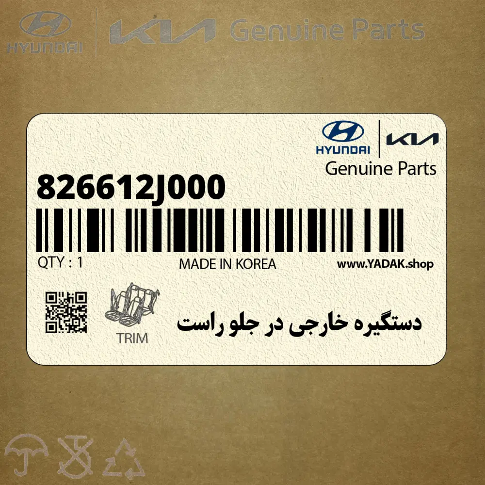 دستگيره خارجي در جلو راست (826612J000) کیا
