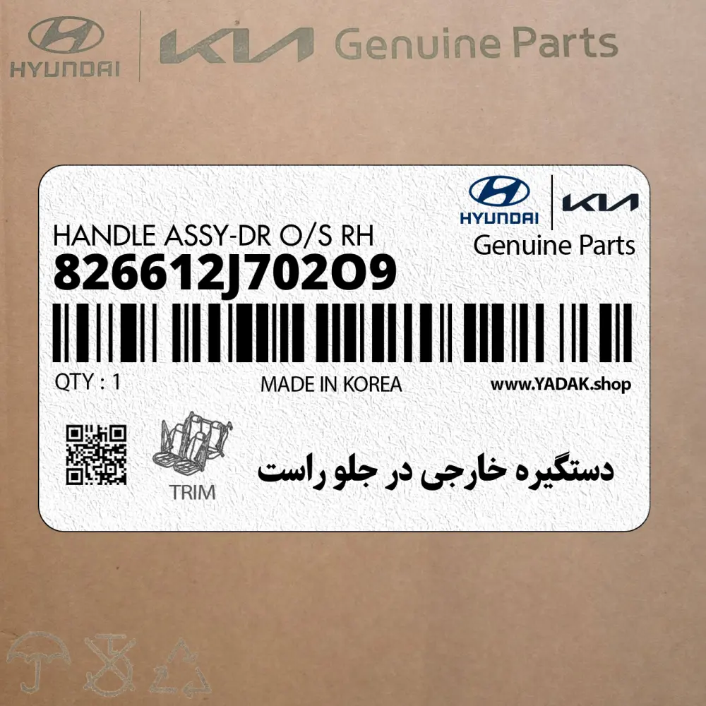 دستگيره خارجي در جلو راست (826612J702O9) کیا