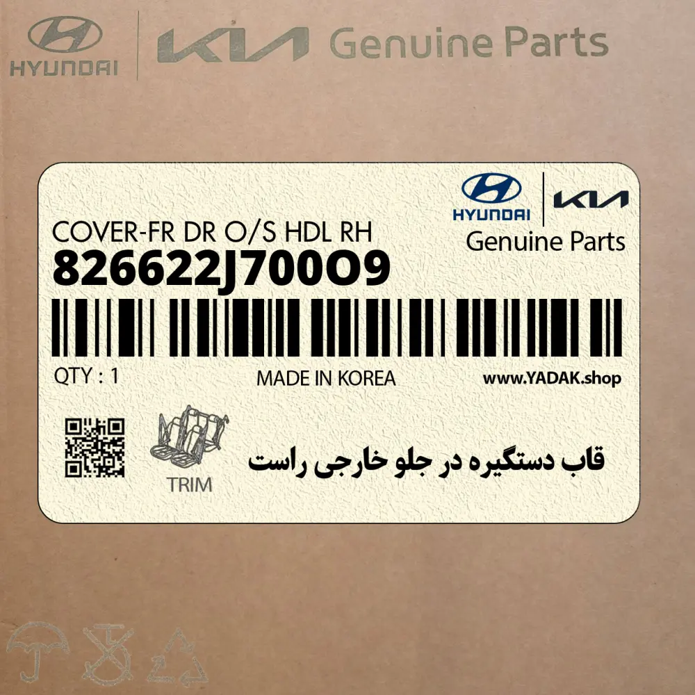 قاب دستگيره در جلو خارجي راست (826622J700O9) کیا