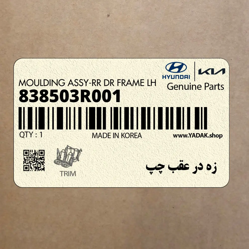 زه در عقب چپ (838503R001) کیا