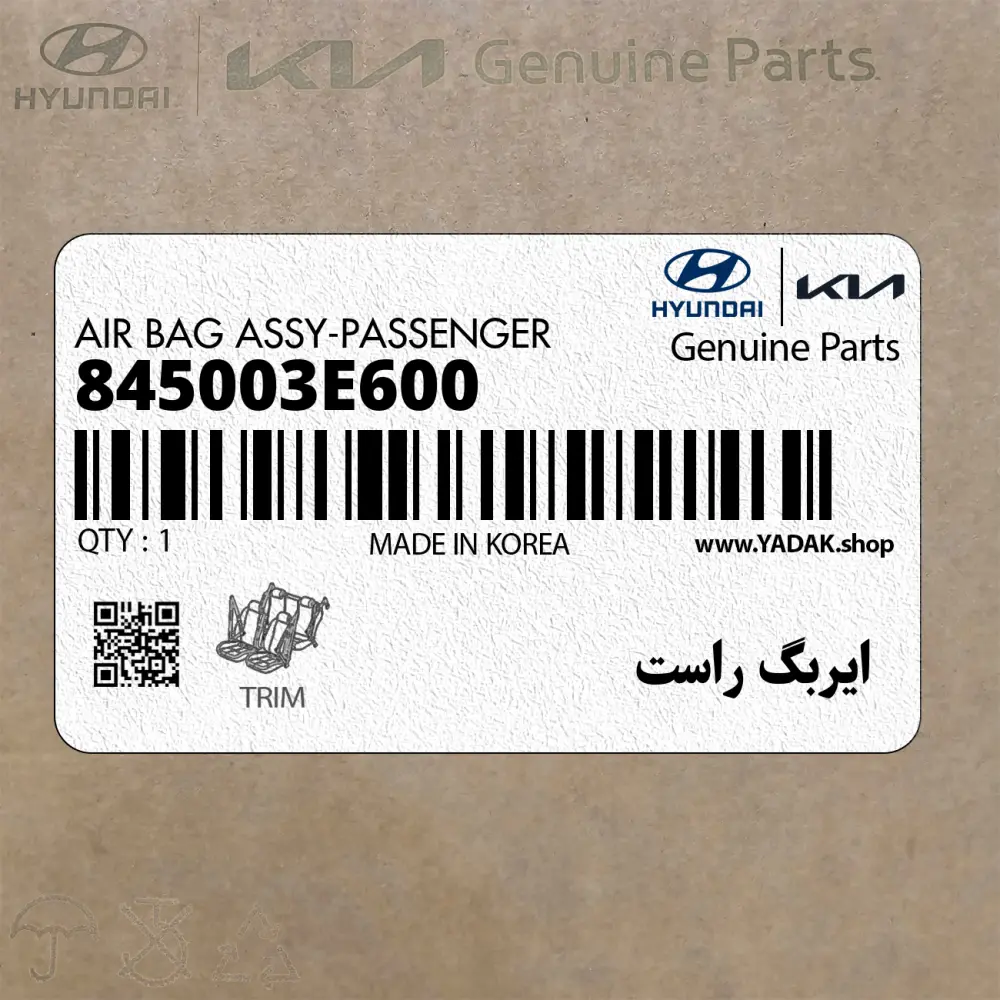 ايربگ راست (845003E600) کیا