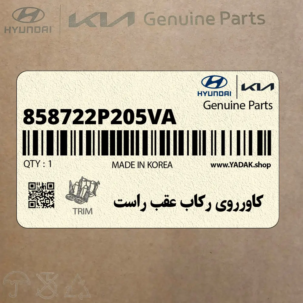 كاورروي ركاب عقب راست (858722P205VA) کیا