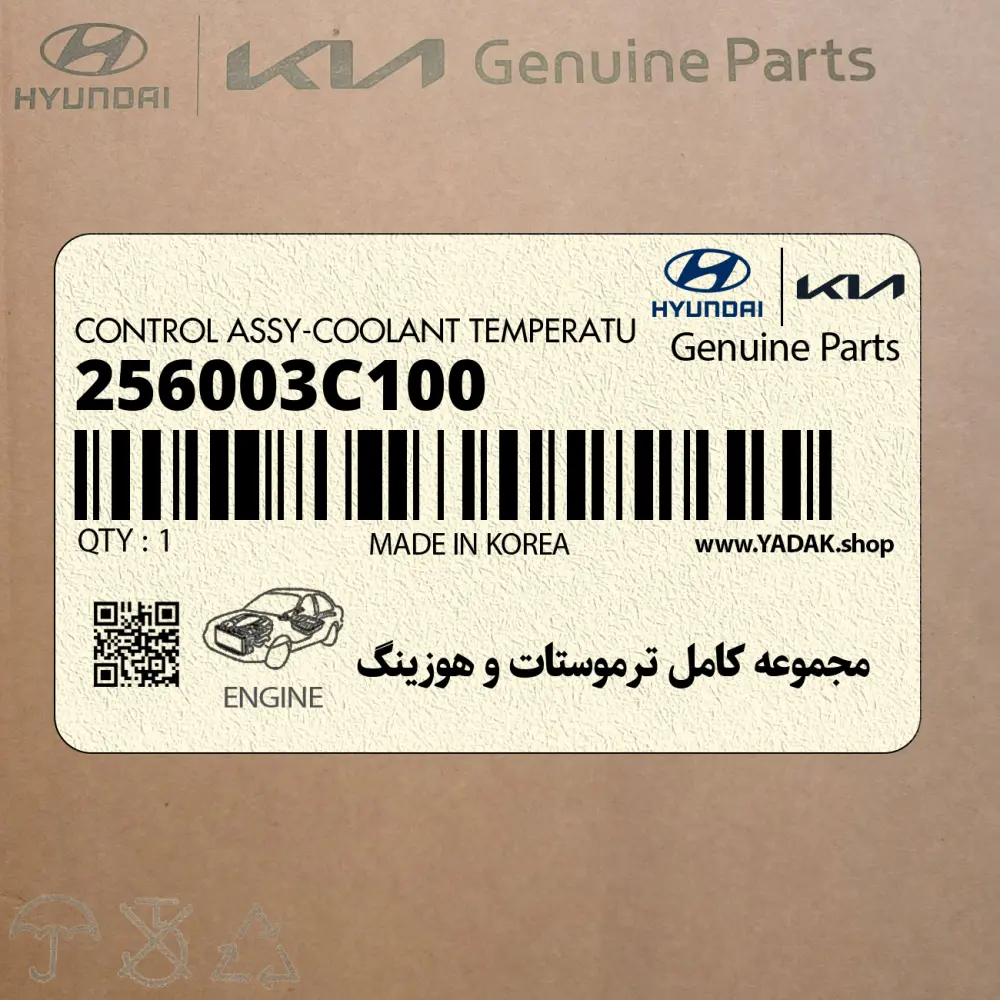 مجموعه كامل ترموستات و هوزينگ (256003C100) هیوندای