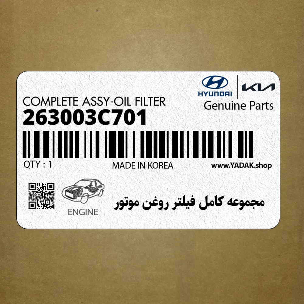 مجموعه كامل فيلتر روغن موتور (263003C701) هیوندای