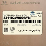 نوار لاستيكي بدنه درب عقب چپ (831102W000RYN) هیوندای
