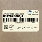 نوار لاستيكي بدنه درب عقب راست طوسي (831202B000J4) هیوندای