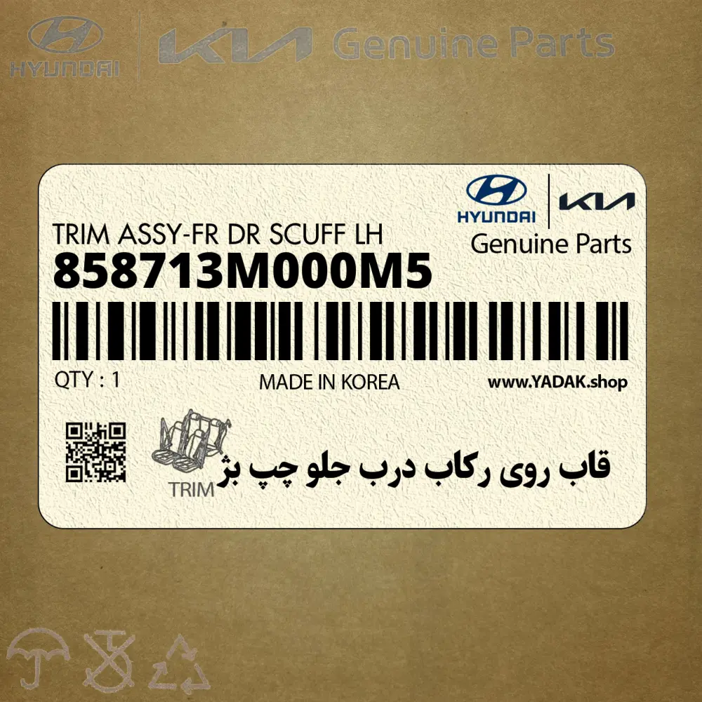 قاب روي ركاب درب جلو چپ بژ (858713M000M5) هیوندای