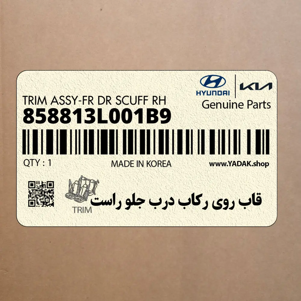 قاب روي ركاب درب جلو راست (858813L001B9) هیوندای