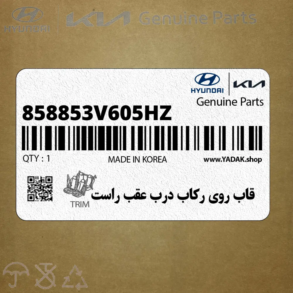 قاب روي ركاب درب عقب راست (858853V605HZ) هیوندای