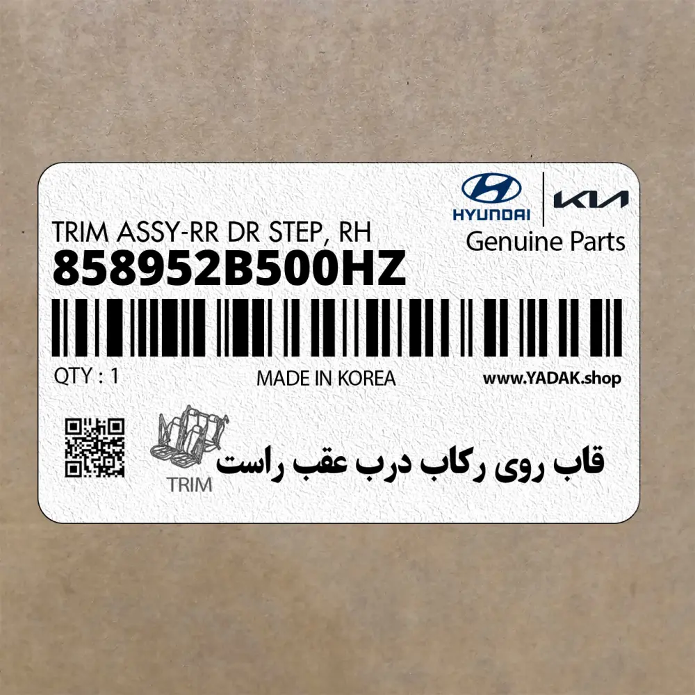 قاب روي ركاب درب عقب راست (858952B500HZ) هیوندای