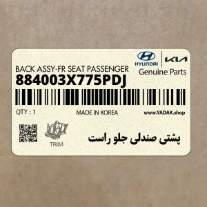 پشتي صندلي جلو راست (884003X775PDJ) هیوندای