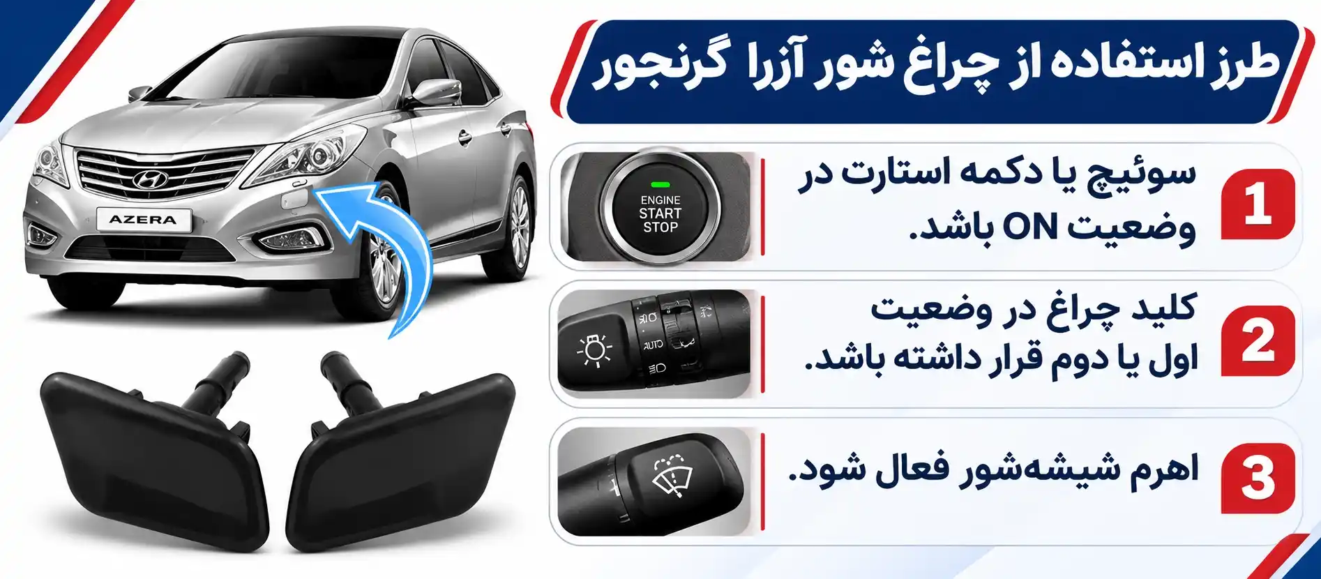 نحوه استفاده از چراغ شور آزرا