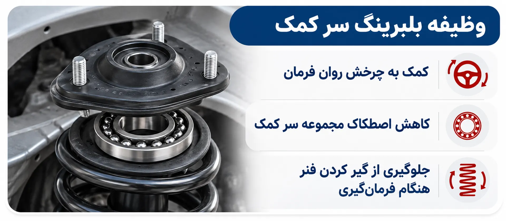 وظیفه بلبرینگ سر کمک